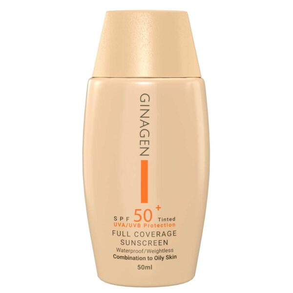 کرم ضد آفتاب رنگی شماره 2 پوست چرب SPF50 ژیناژن 50ml