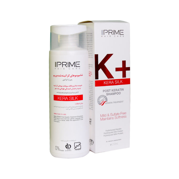 شامپو فاقد سولفات K+موهای کراتینه شده پریم 250ML