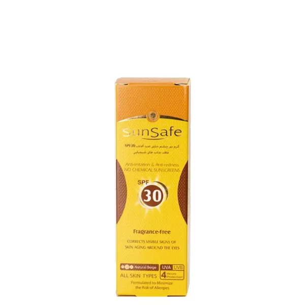 کرم ضد آفتاب رنگی دور چشم بژ طبیعی SPF30 سان سیف 20ML