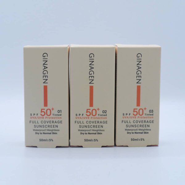 کرم ضد آفتاب رنگی شماره 1 پوست خشک و نرمال SPF50 ژیناژن 50ml